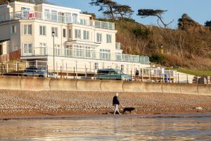 Looking Up Towards Pilots Point From The Beach